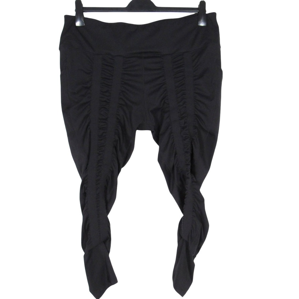 SWEETFLEXX Black FRONT BANDS Side Pockets Cropped Active RESISTANCE‎ LEGGINGS 20